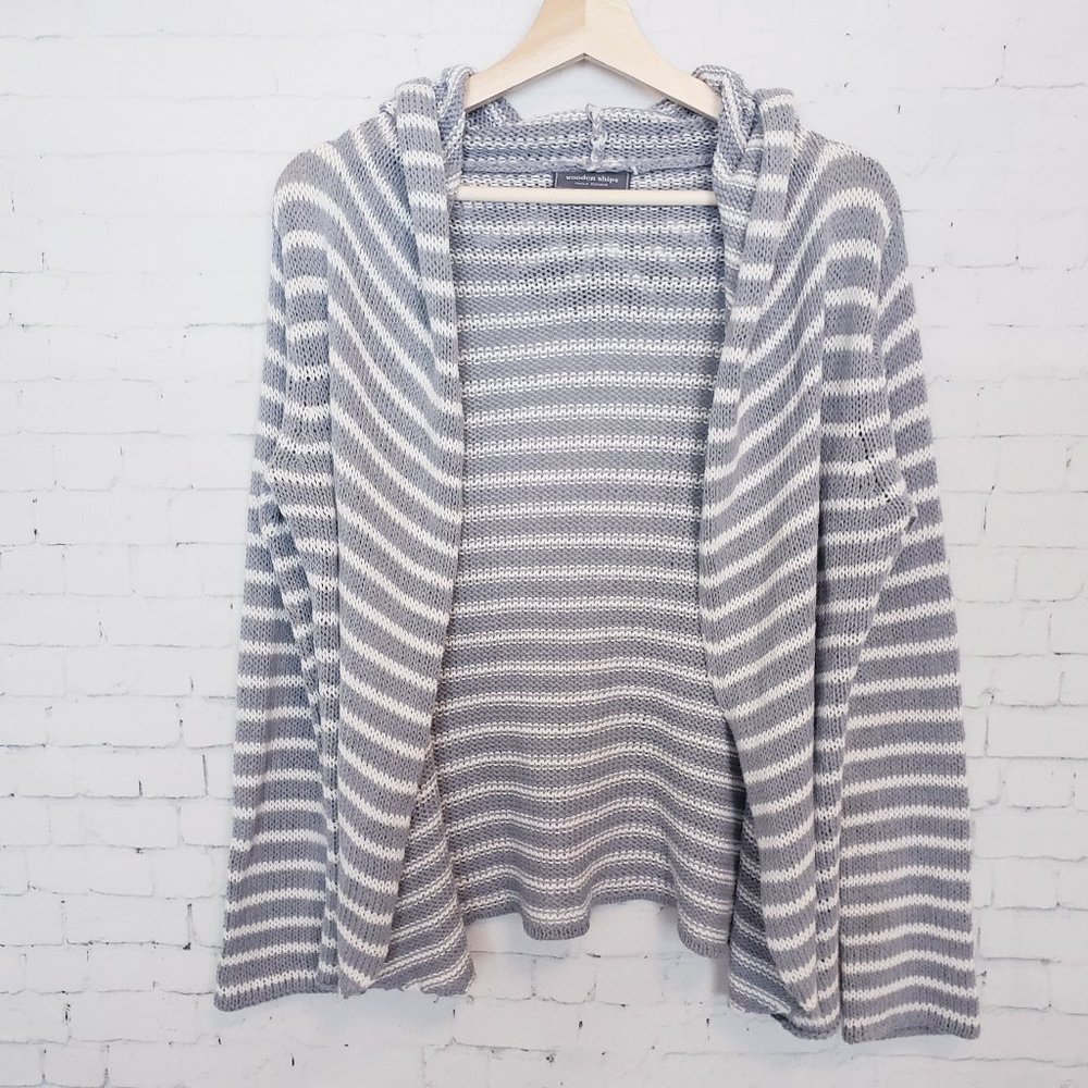Wooden Ships Anthropologie Hooded Cardigan Striped